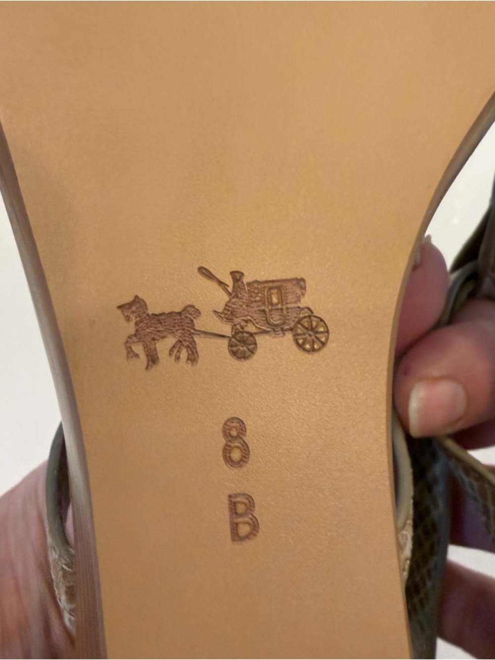 Coach Women’s Turnlock Leather Sandals Ingrid Snakeskin Snake Print Sz 8 NIB - Picture 10 of 12